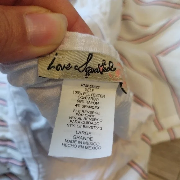 Love Squared High Waist White and Red Shorts - Picture 6 of 9